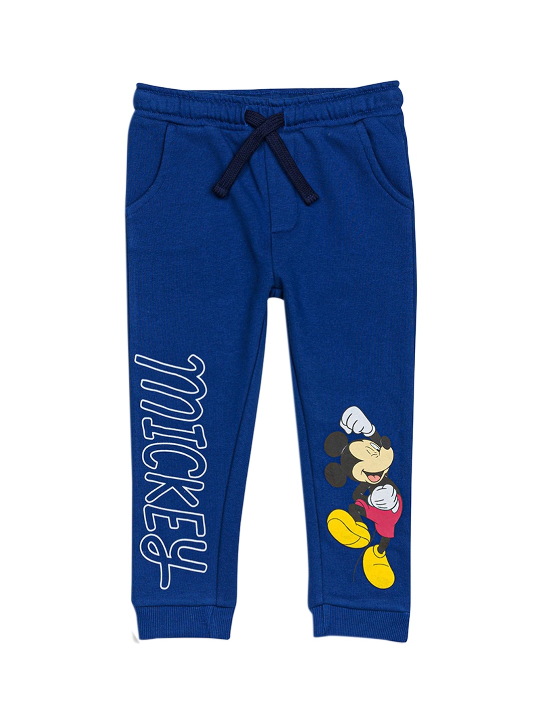 

H By Hamleys Boys Mickey Mouse Printed Cotton Joggers, Blue