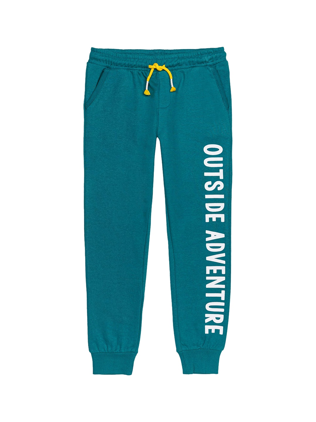 

H By Hamleys Boys Typographic Print Mid-Rise Cotton Joggers, Green
