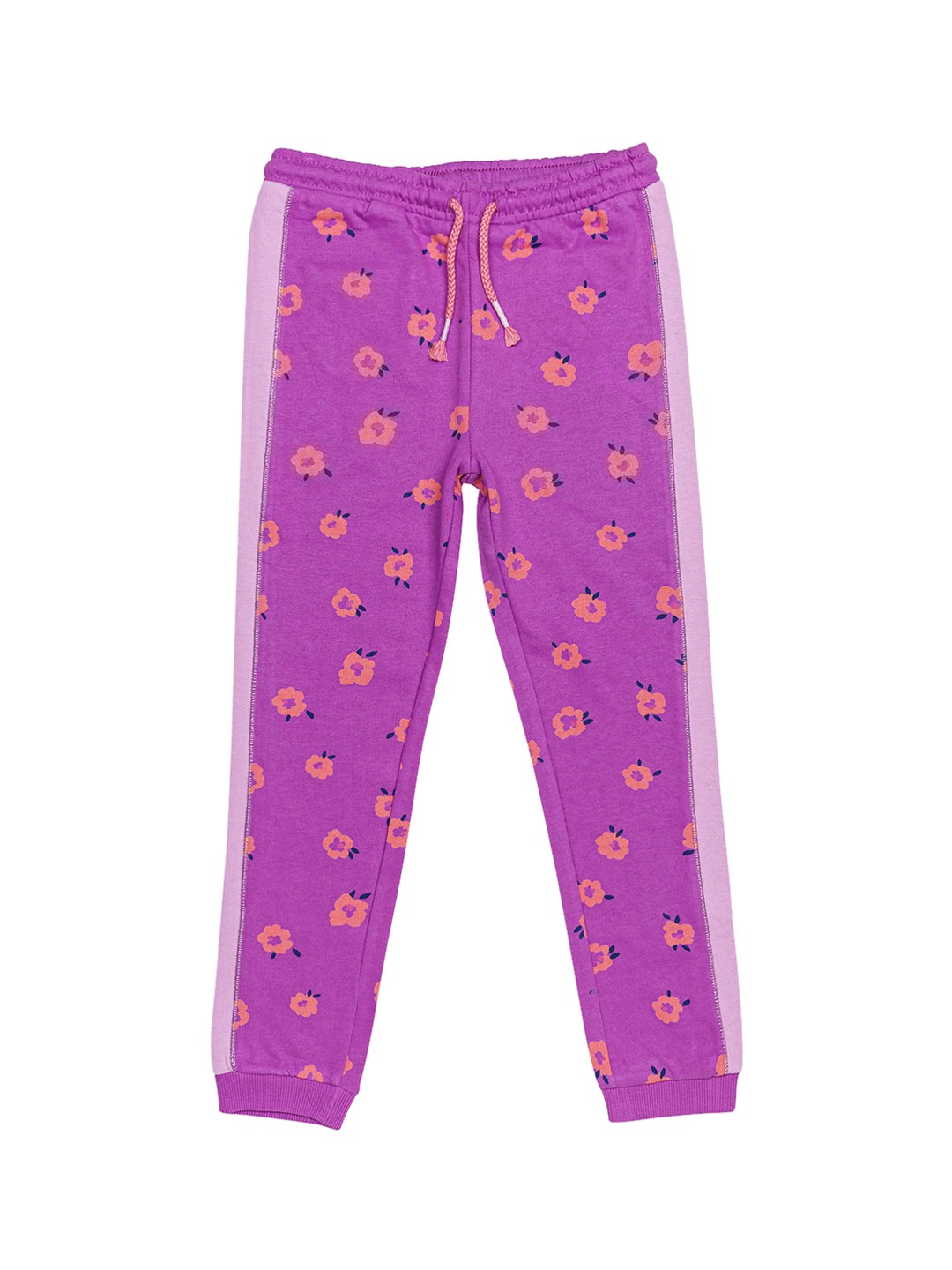 

H By Hamleys Girls Printed Cotton Joggers, Purple