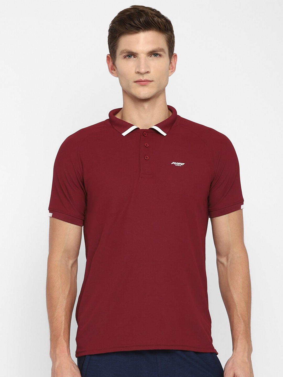 

FURO by Red Chief Men Polo Collar T-shirt, Maroon