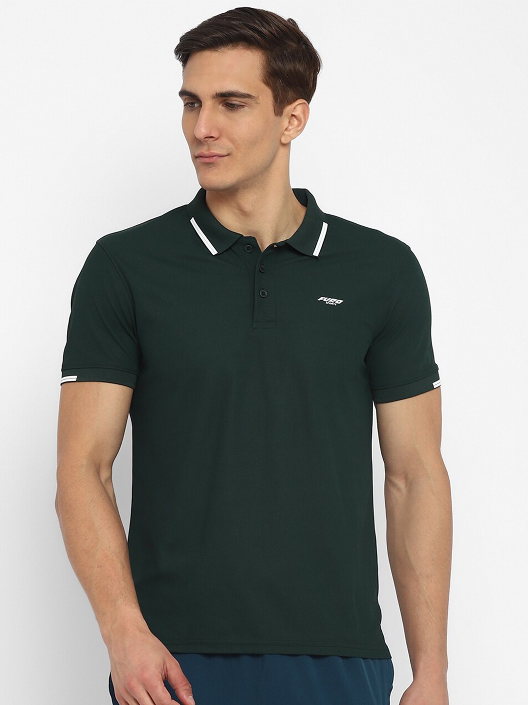 

FURO by Red Chief Men Polo Collar T-shirt, Green