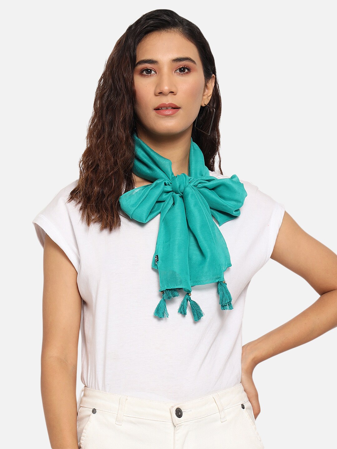 

Trend Arrest Women Solid Scarf, Green