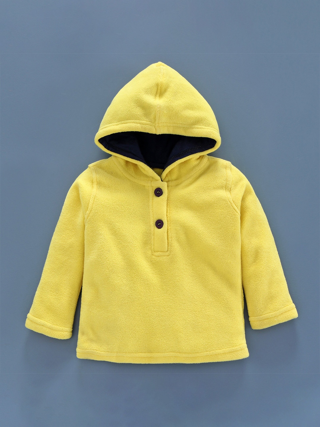 

Nino Bambino Kids Hooded Cotton Sweatshirt, Yellow