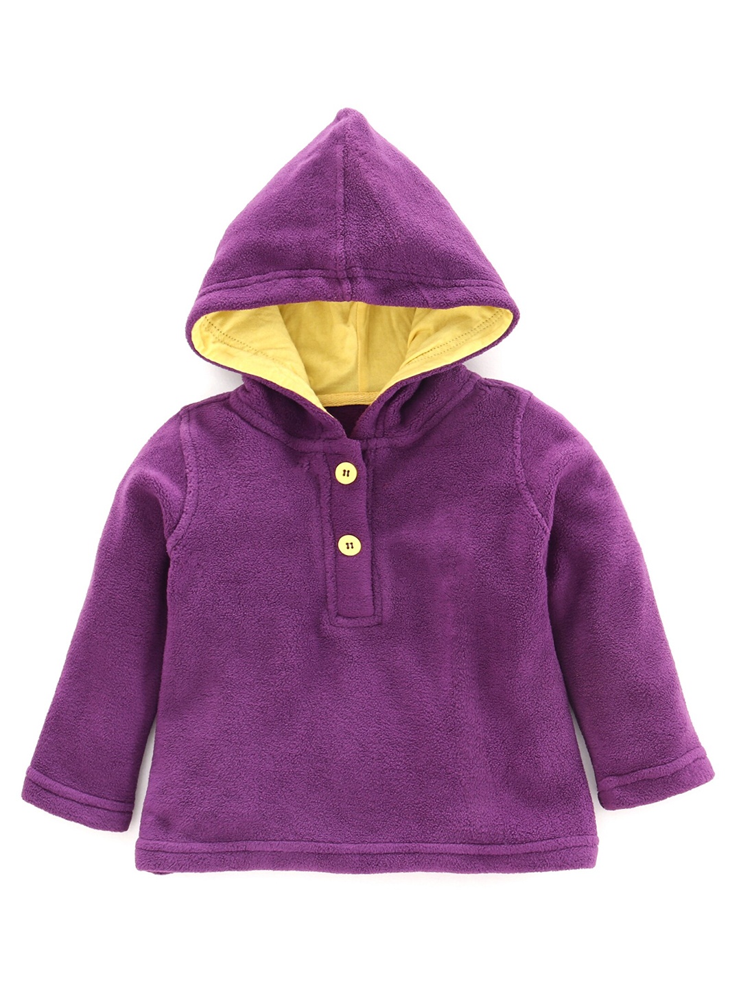 

Nino Bambino Kids Solid Hooded Cotton Sweatshirt, Purple