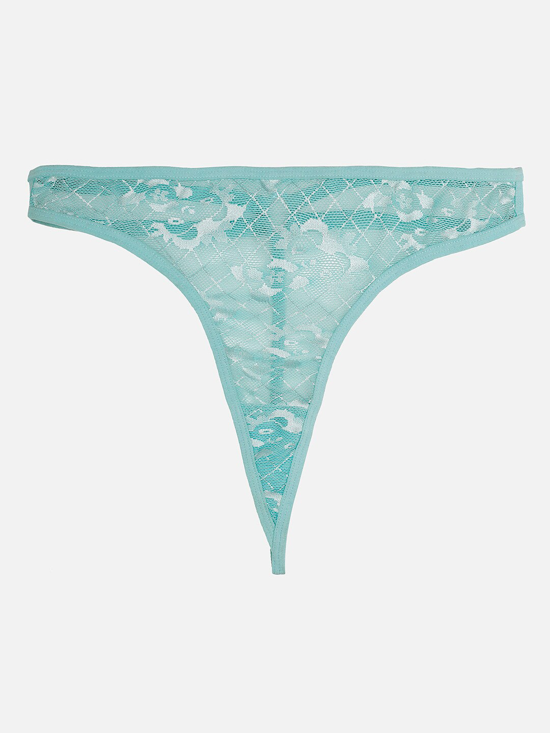 

Clovia Women Self-Design Lace Low-Rise G-String Thongs, Green