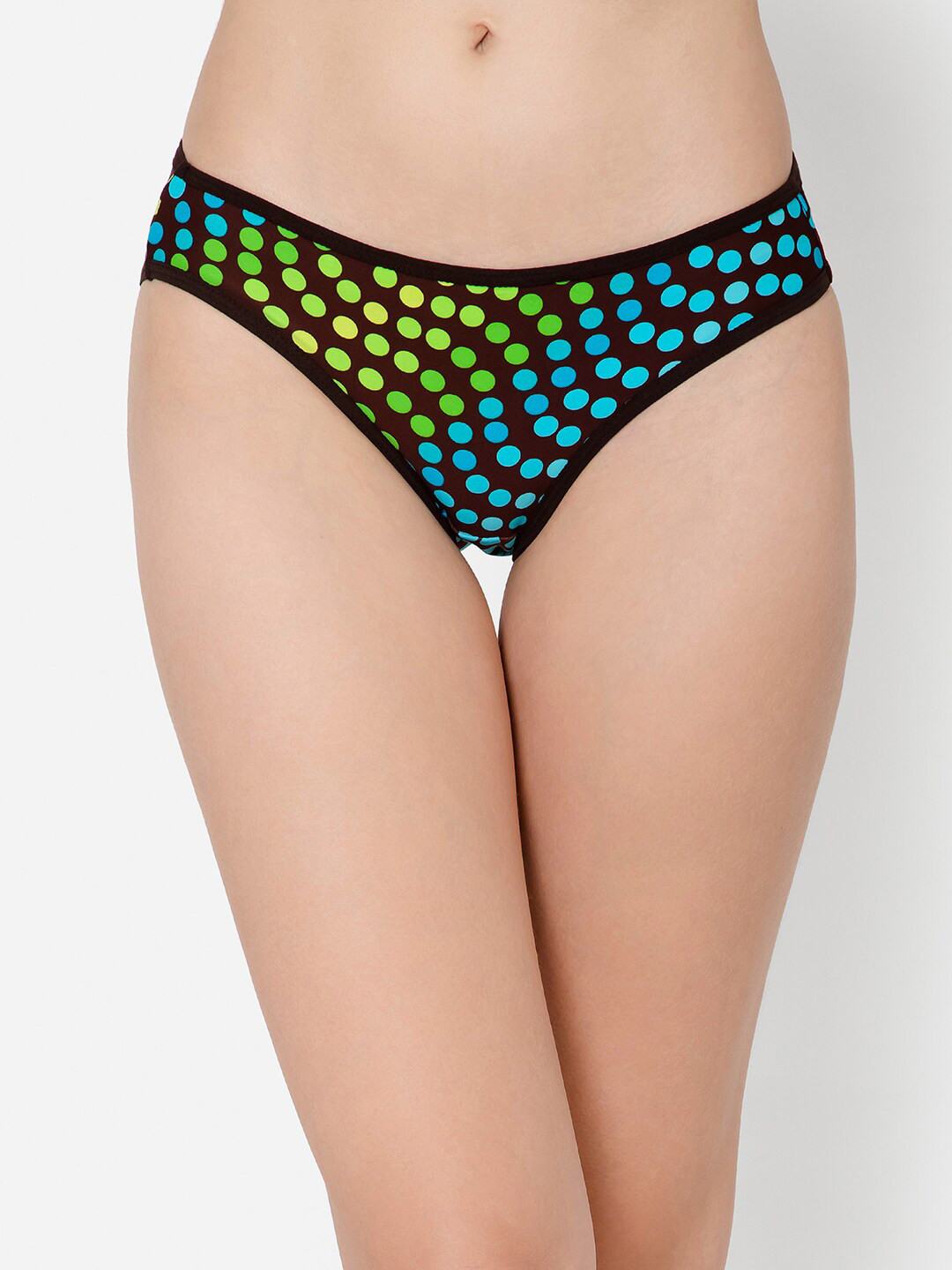 

Clovia Women Printed Low Rise Bikini Briefs, Brown