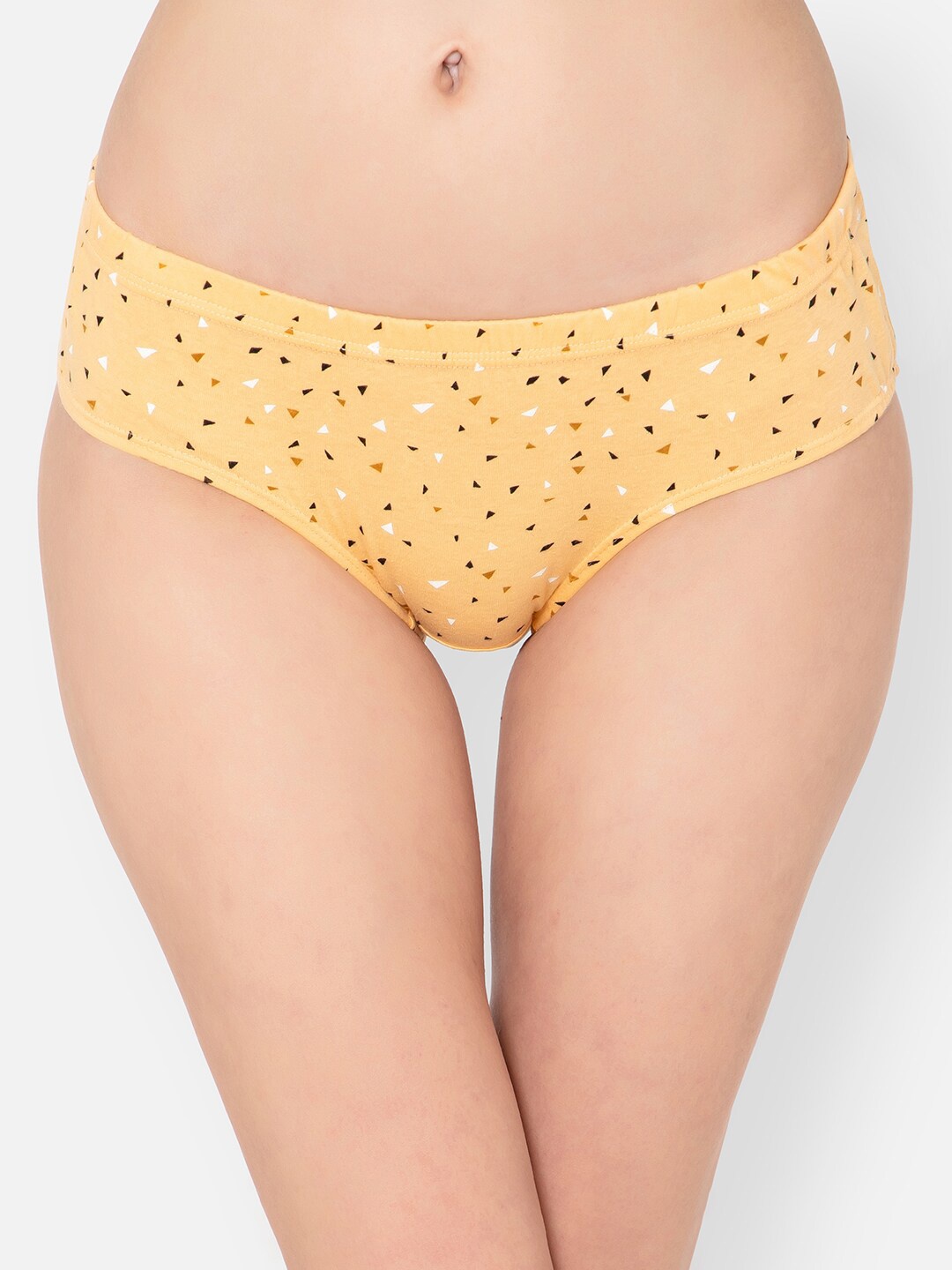 

Clovia Women Printed Mid-Waist Inner Elastic Pure Cotton Hipster Briefs PN2855D023XL, Yellow