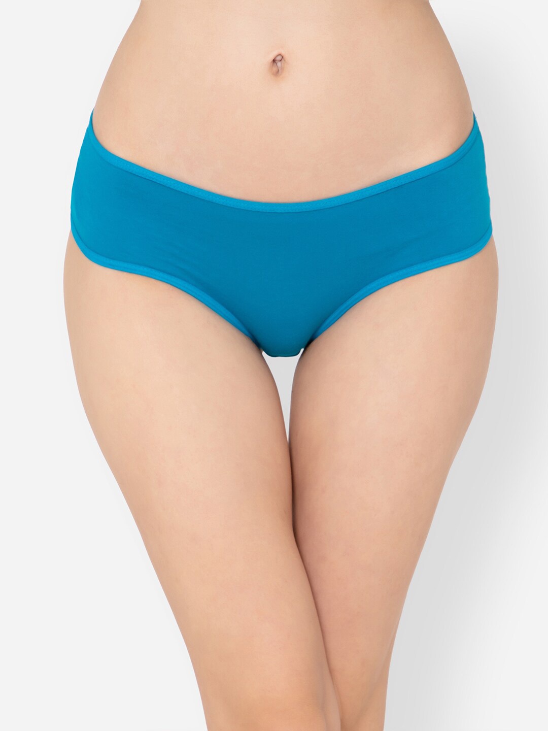 

Clovia Women Solid Cotton Hipster Briefs, Turquoise blue