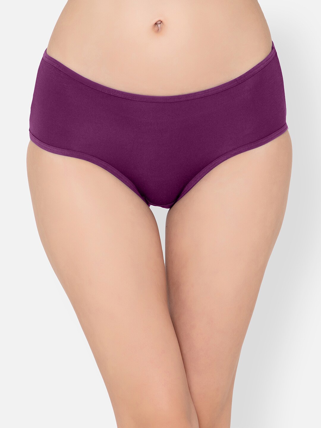 

Clovia Women Solid Cotton Hipster Briefs, Purple