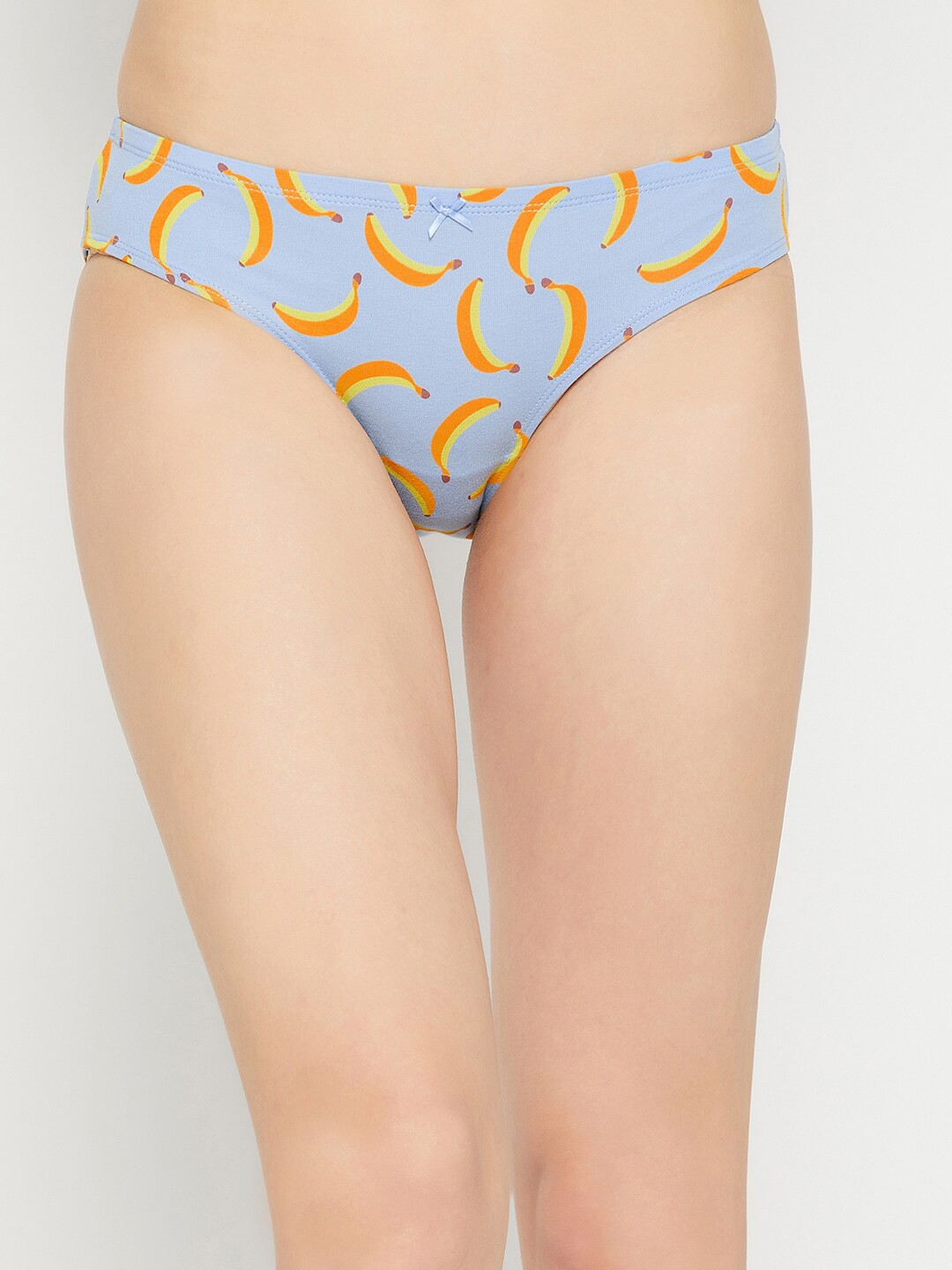 

Clovia Low Waist Fruit Print Inner Elastic Cotton Bikini Briefs PN3518P03XXL, Turquoise blue