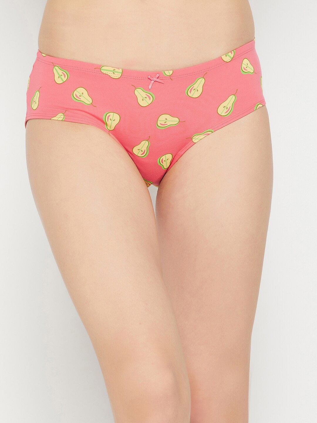 

Clovia Women Printed Cotton Hipster Briefs, Pink