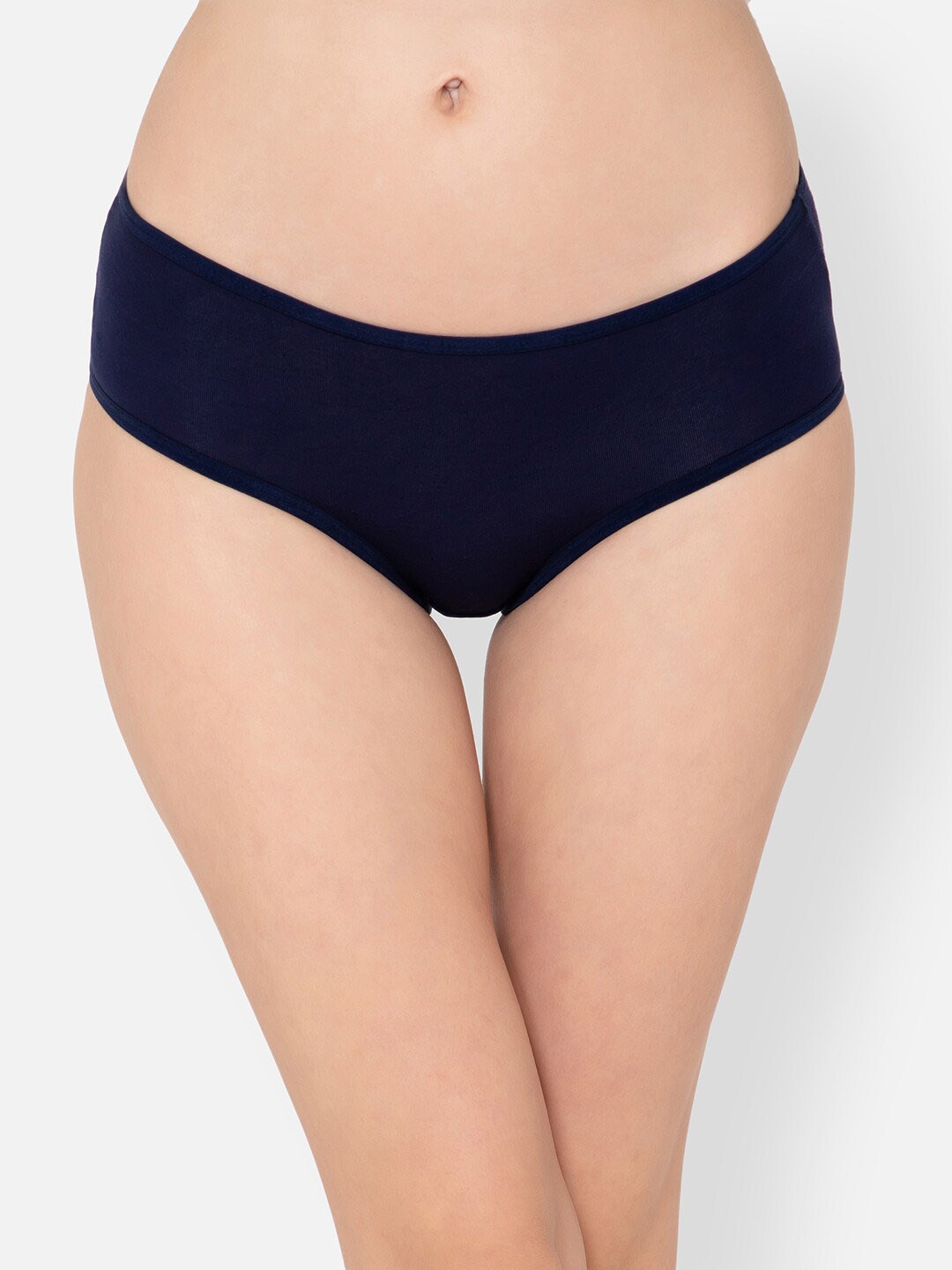 

Clovia Women Printed Cotton Hipster Briefs, Navy blue