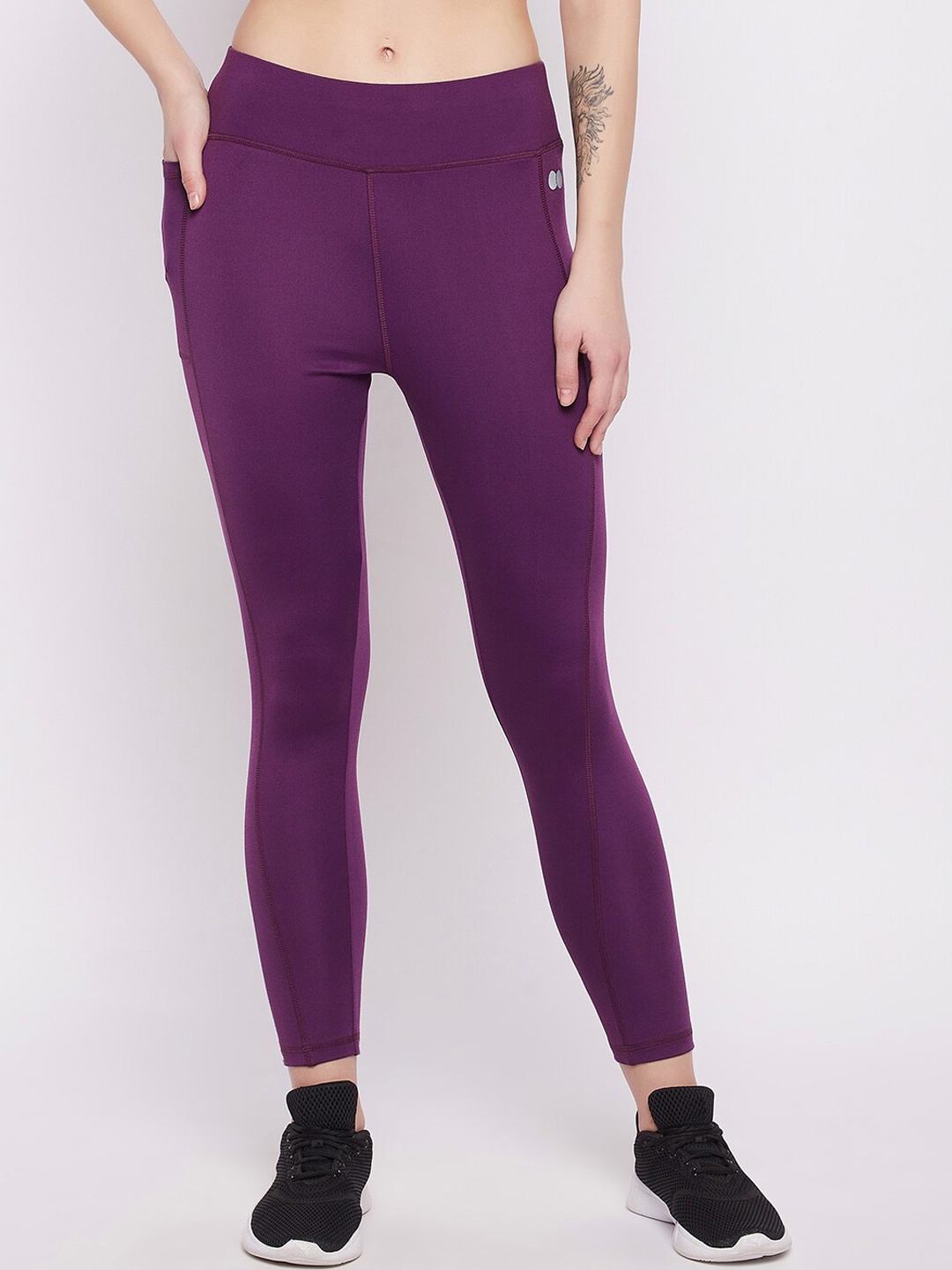 

Clovia High Rise Active Tights, Purple