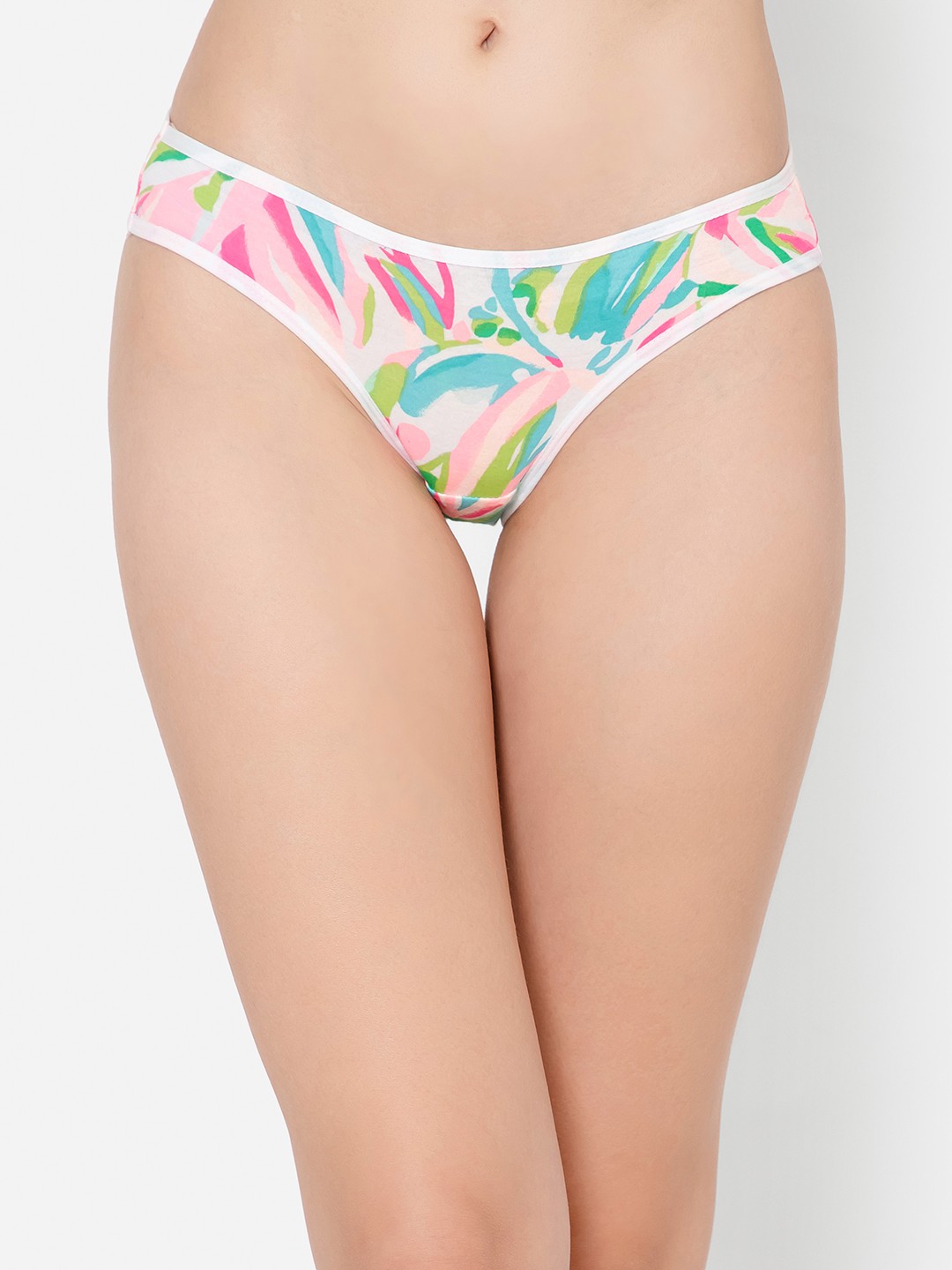 

Clovia Women Abstract Printed Low-Rise Cotton Bikini Briefs PN2568A19S, Pink