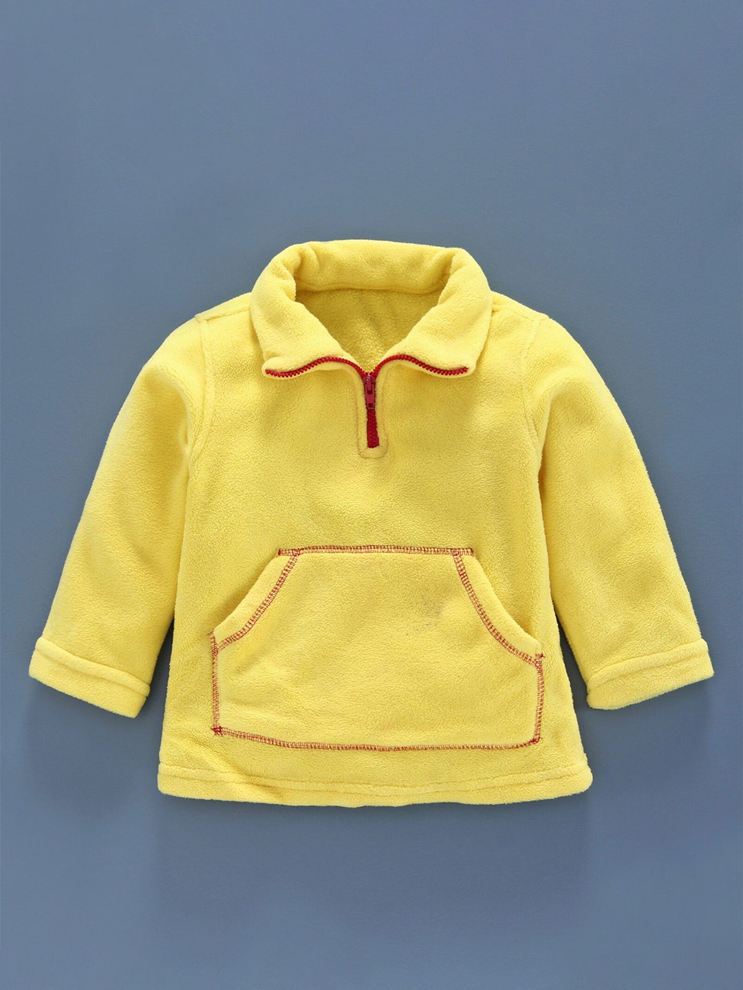 

Nino Bambino Kids Mock Neck Half Zipper Fleece Sweatshirt, Yellow