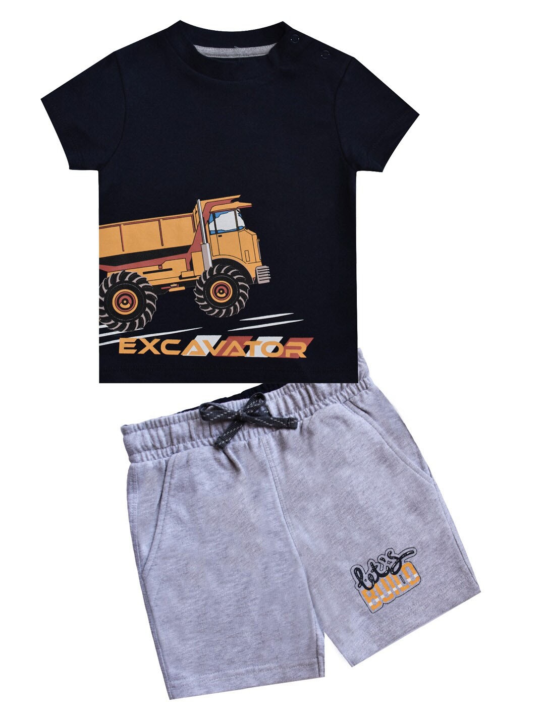 

milou Boys Printed T-shirt with Shorts, Blue