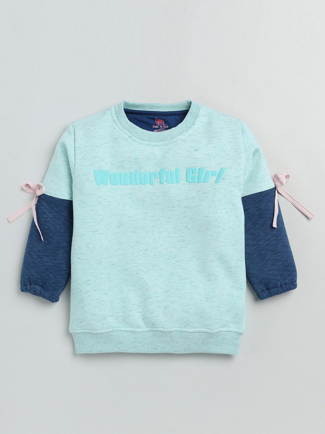 

Dear to Dad Girls Printed Cotton Sweatshirt, Blue
