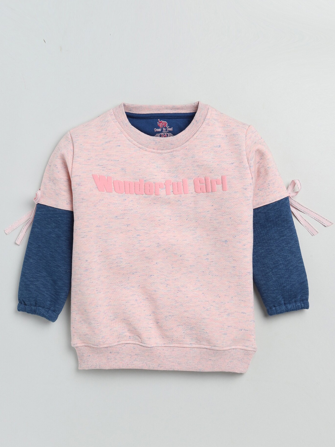 

Dear to Dad Girls Cotton Printed Sweatshirt, Pink