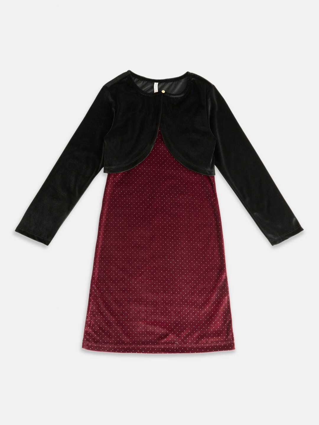 

Pantaloons Junior A-Line Cotton Dress, Maroon