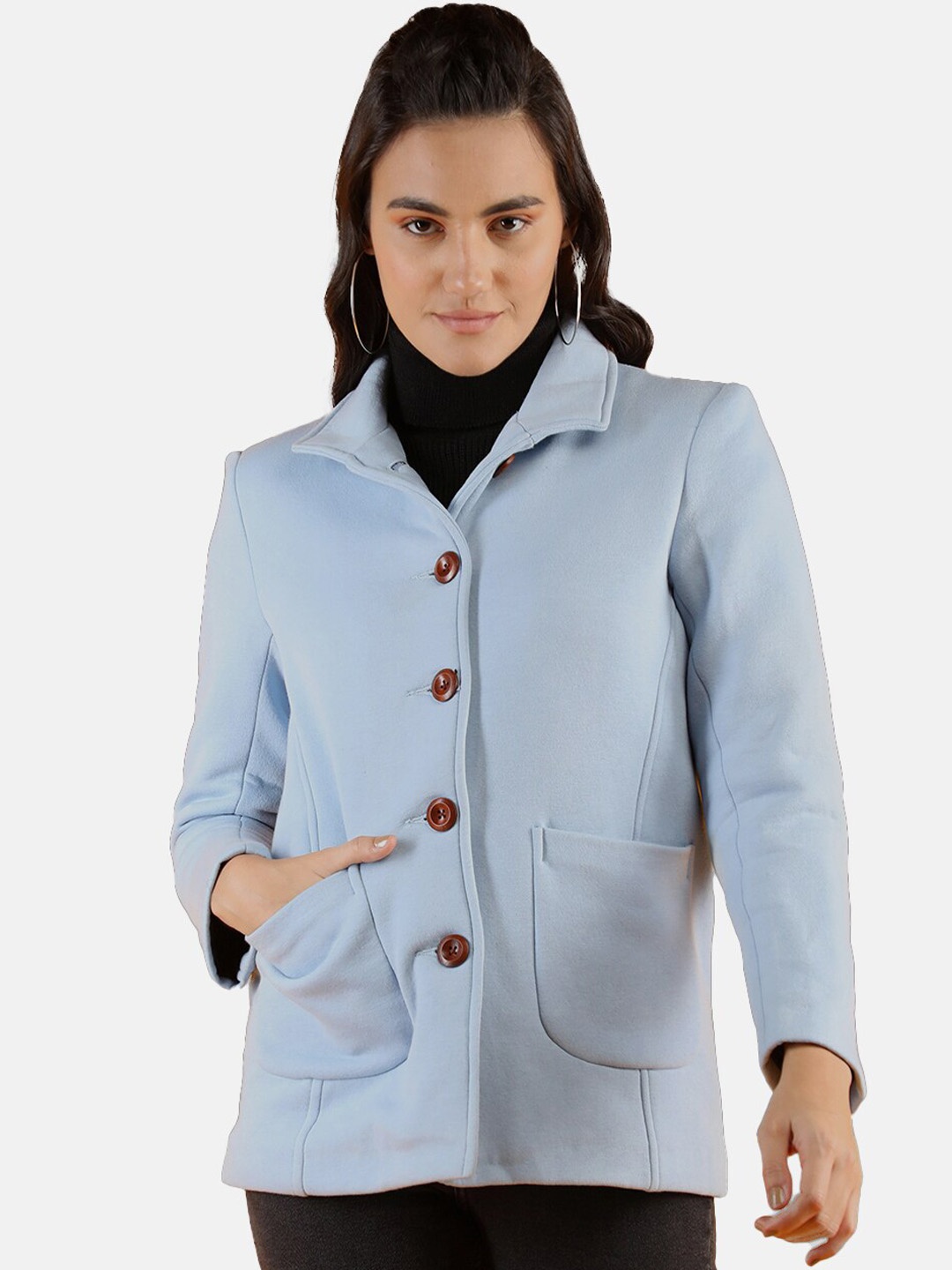 

Dlanxa Women Single-Breasted Blazer, Blue