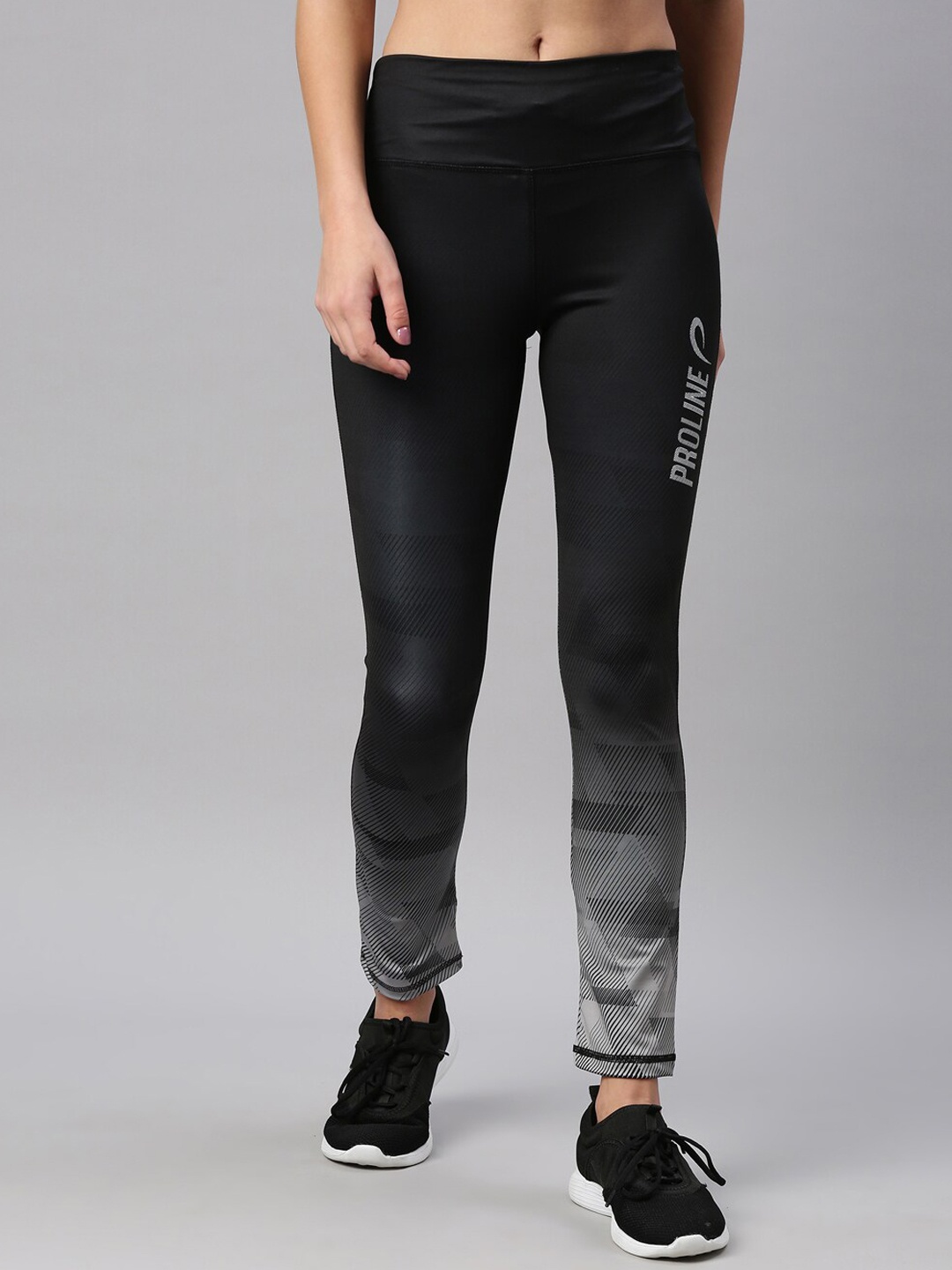 

Proline Active Women Printed Cotton Track Pants, Black