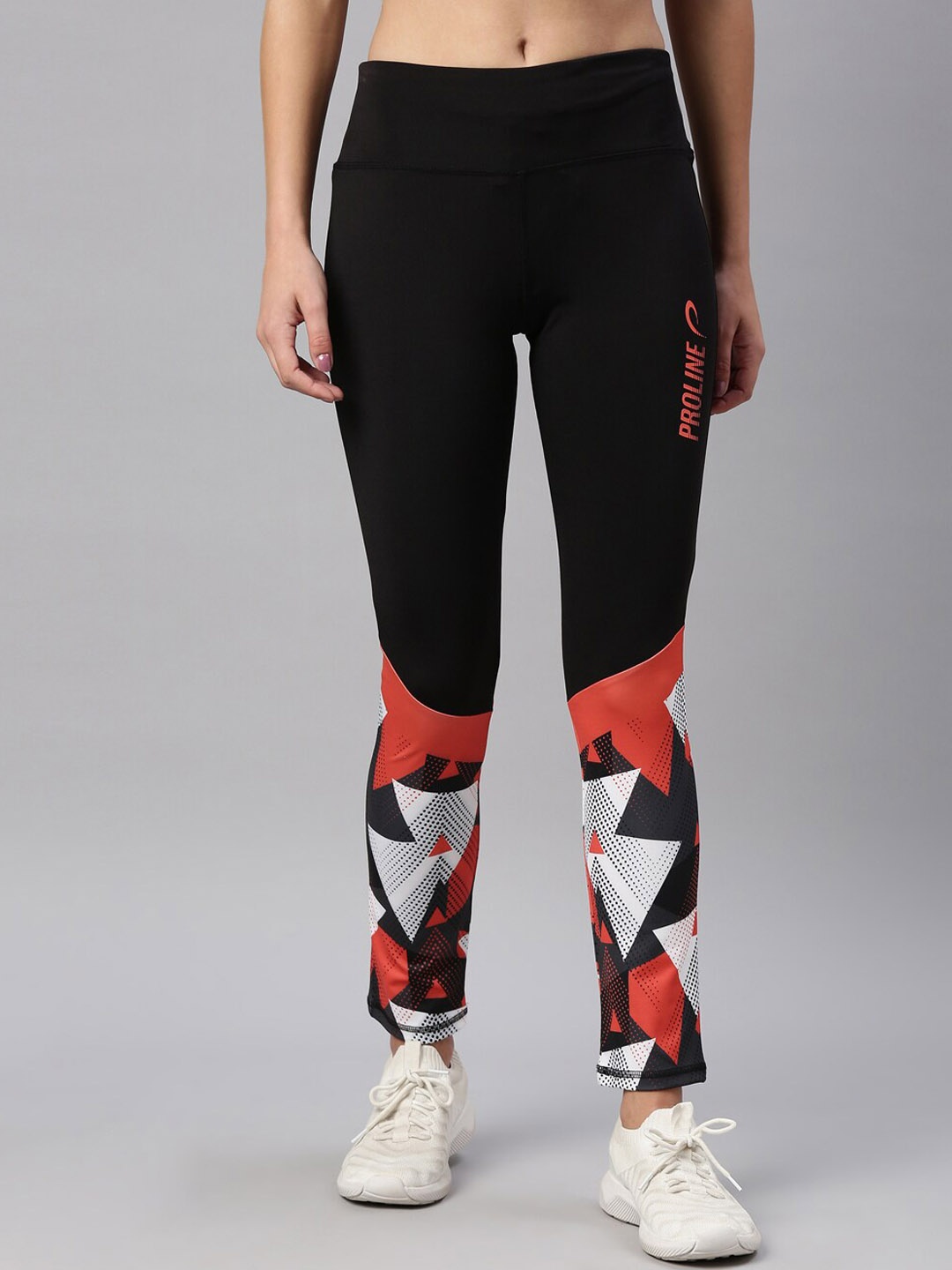

Proline Active Women Colourblocked Cotton Track Pant, Black