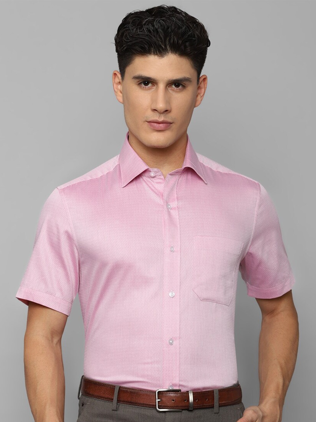 

Louis Philippe Men Slim Fit Cotton Formal Shirt, Pink