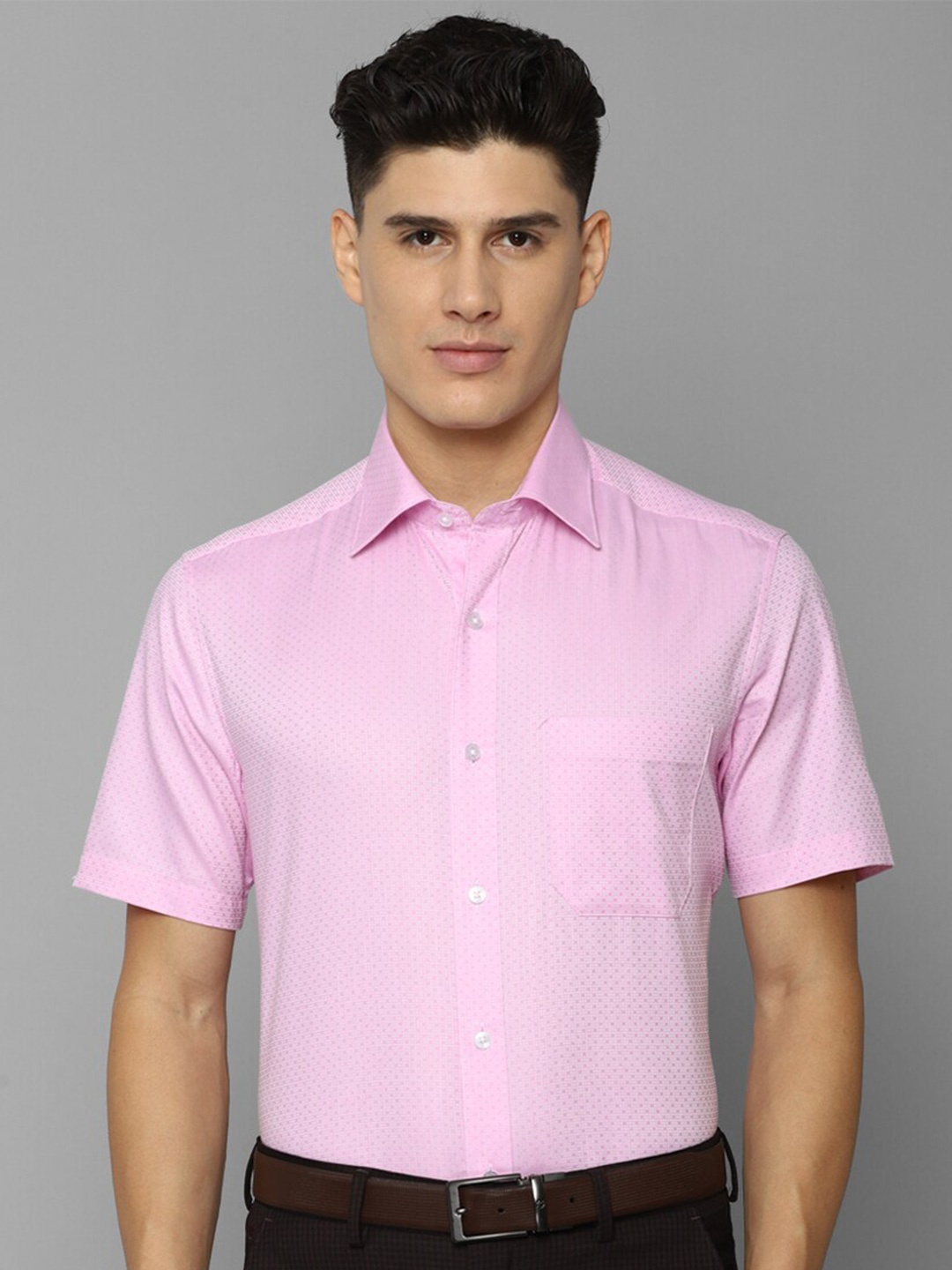 

Louis Philippe Men Slim Fit Formal Pure Cotton Shirt, Pink