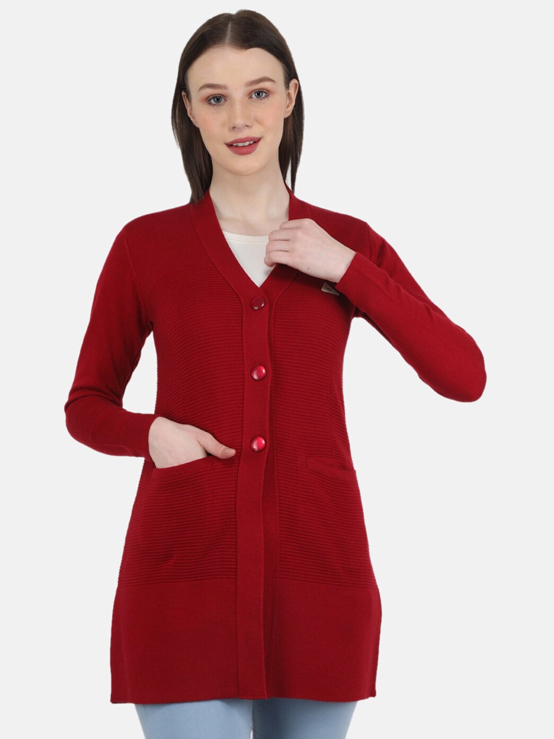 

Monte Carlo Women Wool Cardigan, Red