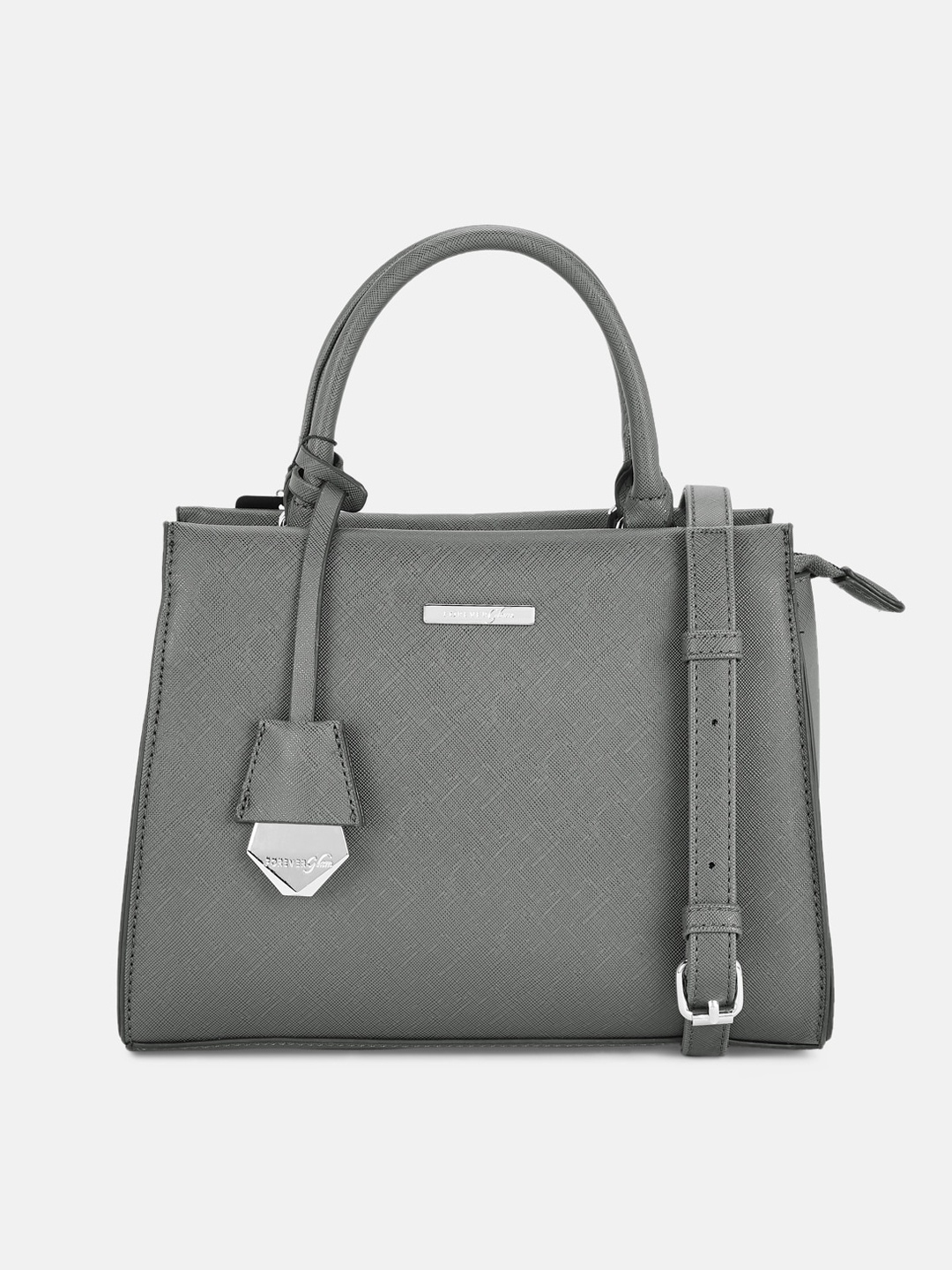 

Forever Glam by Pantaloons Shopper Handheld Bag with Bow Detail, Grey