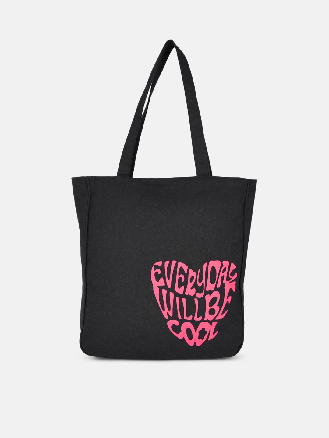 

Forever Glam by Pantaloons Printed Shopper Tote Bag, Black