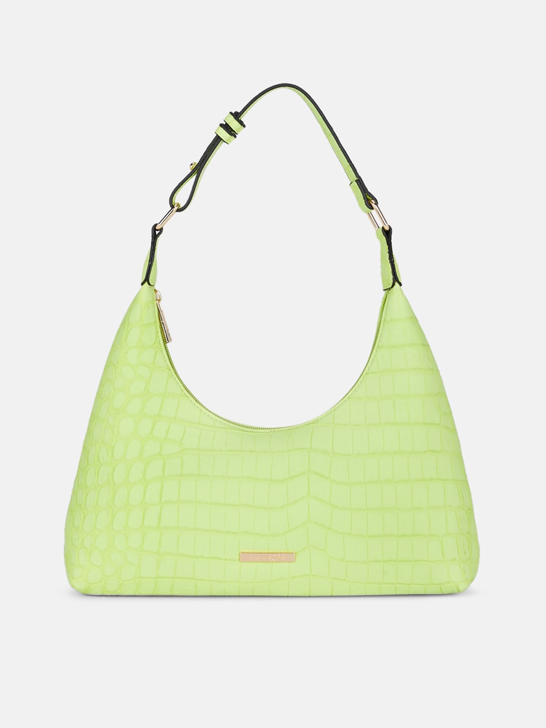 

Forever Glam by Pantaloons Textured PU Swagger Hobo Bag, Green