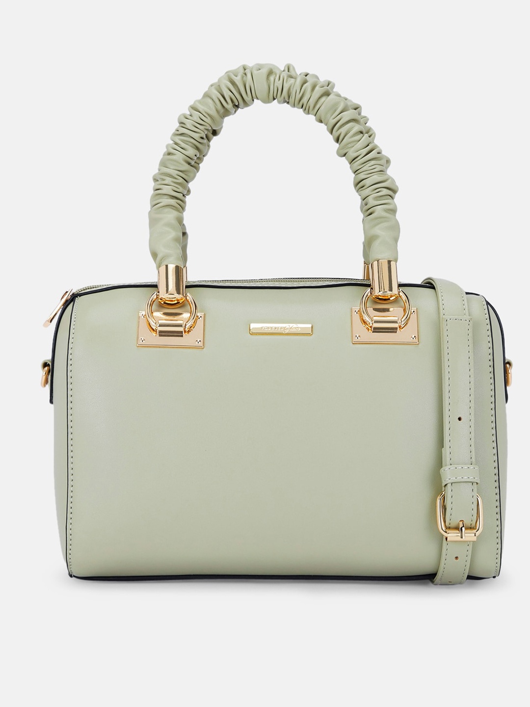 

Forever Glam by Pantaloons PU Structured Handheld Bag, Green