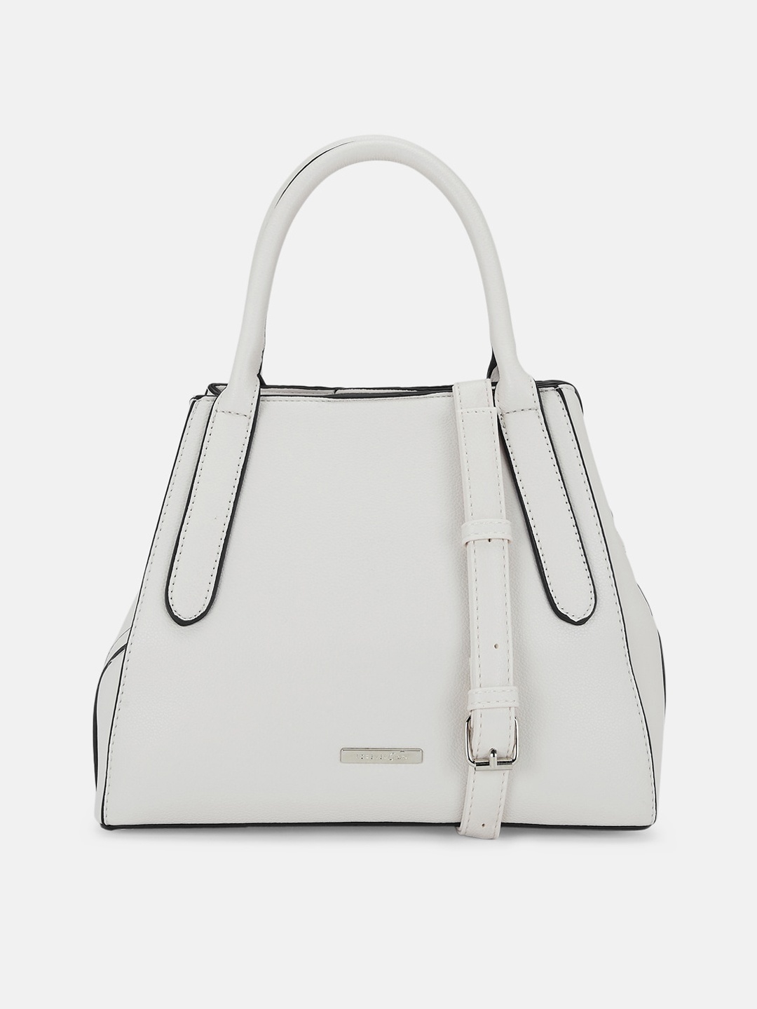 

Forever Glam by Pantaloons PU Swagger Handheld Bag, Off white