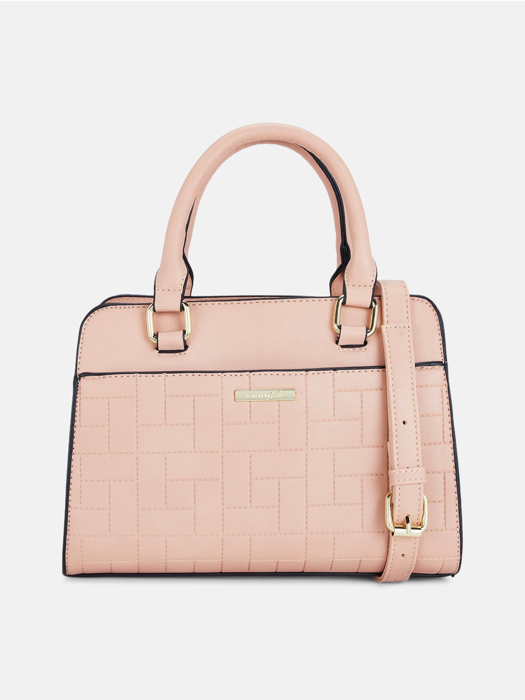 

Forever Glam by Pantaloons Textured Structured Handheld Bag, Nude