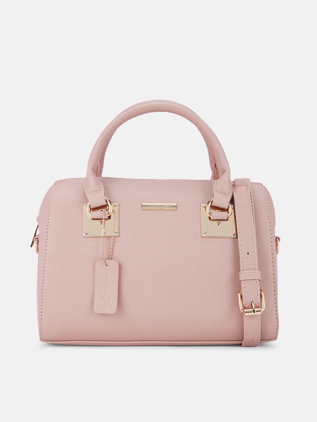 

Forever Glam by Pantaloons PU Structured Handheld Bag, Nude