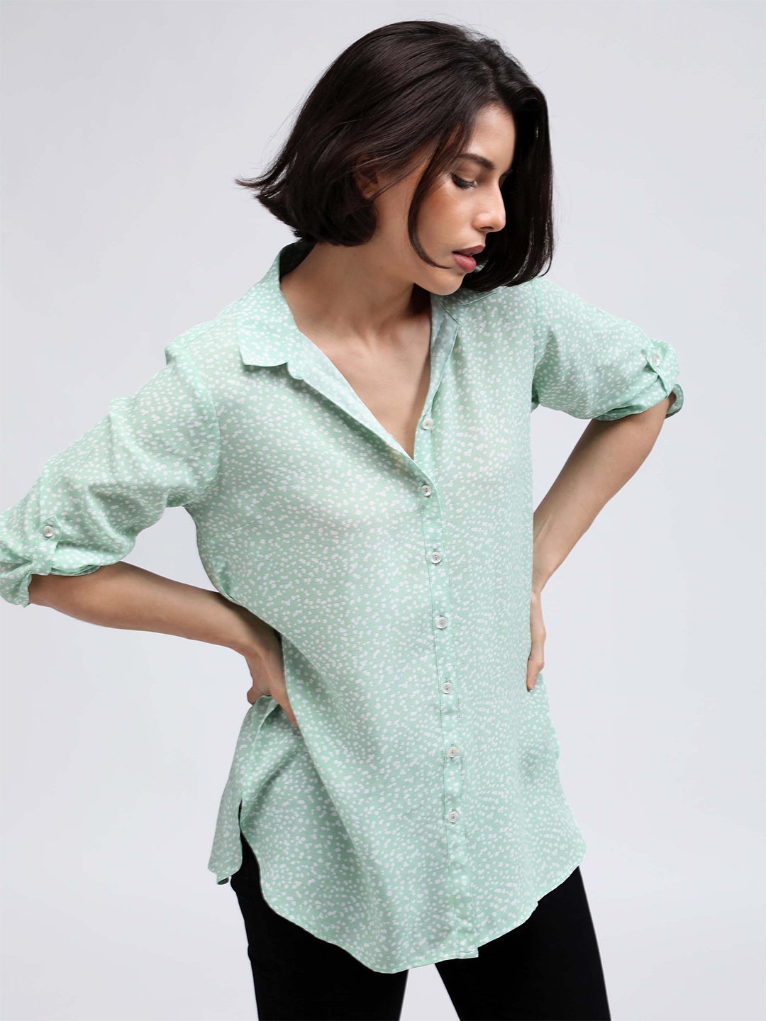 

IDK Women Casual Shirt, Green