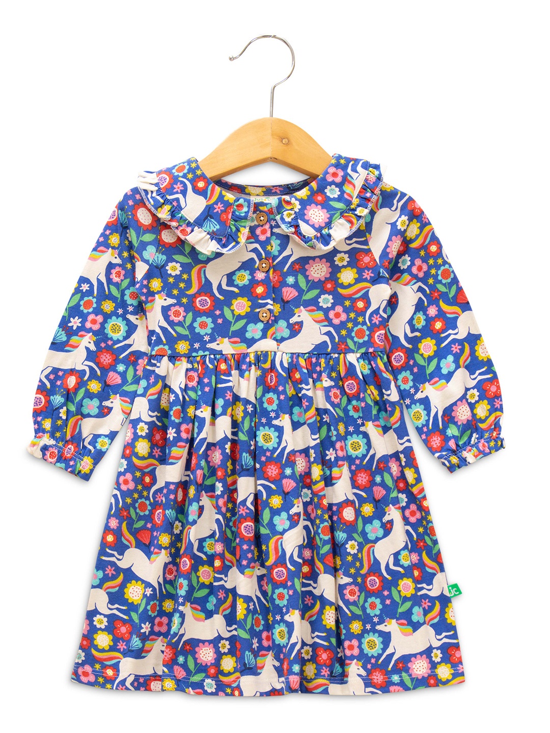 

JusCubs Fit & Flare Peter Pan Collar Dress, Blue