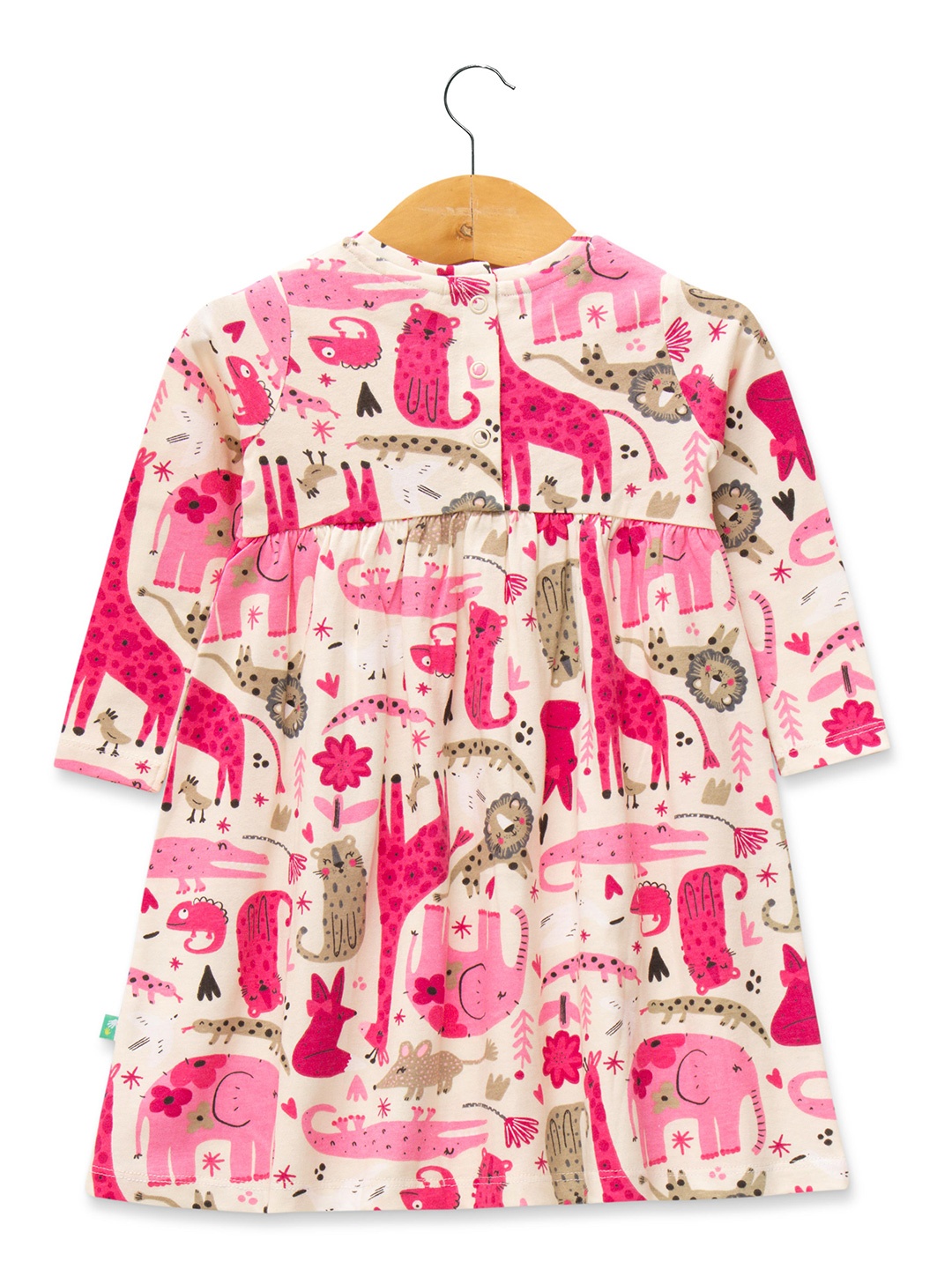 

JusCubs Printed A-Line Cotton Dress, Pink