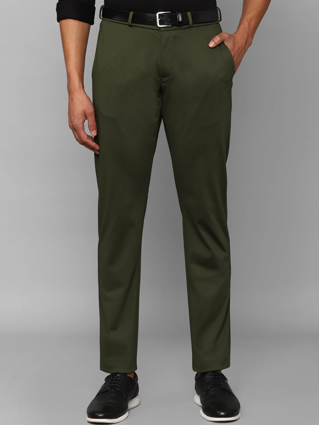 

Allen Solly Men Slim Fit Trousers, Green