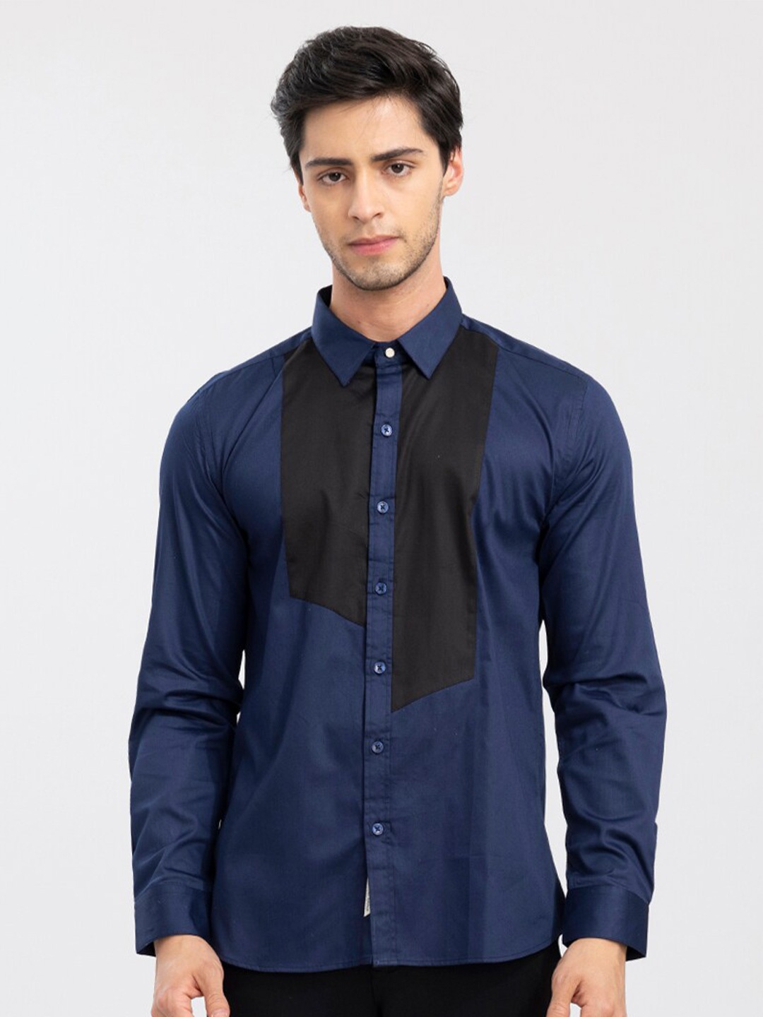 

Snitch Men Tailored Fit Cotton Casual Shirt, Blue