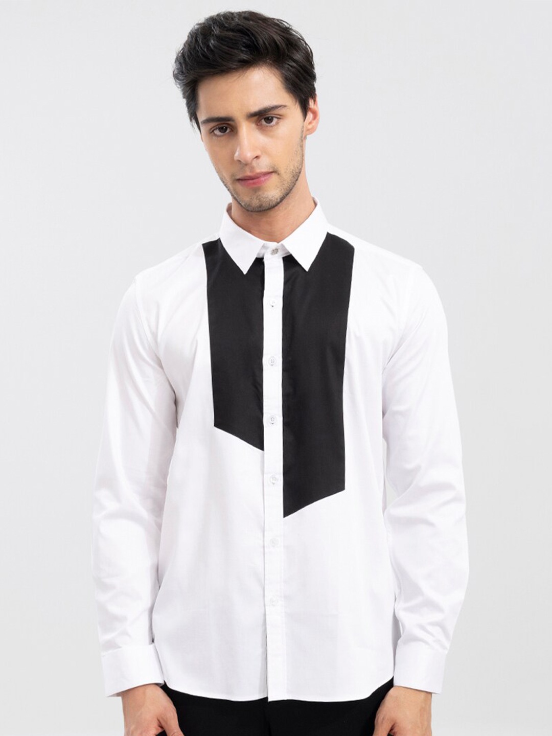 

Snitch Men Tailored Fit Casual Cotton Shirt, White
