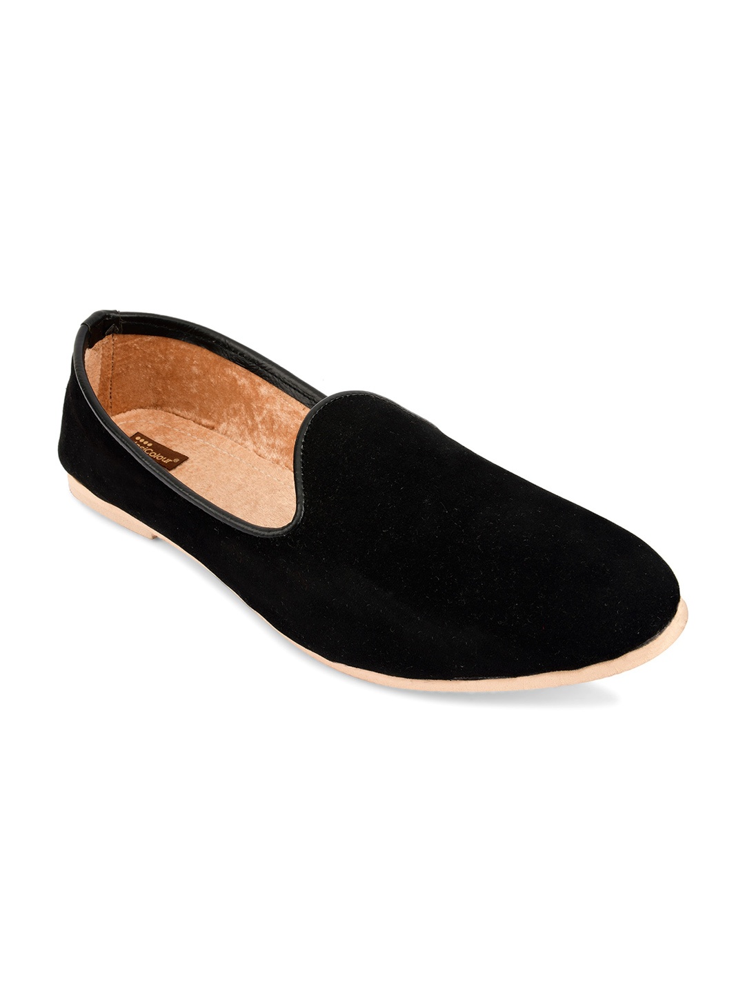 

DESI COLOUR Men Velvet Slip-On Sneakers, Black