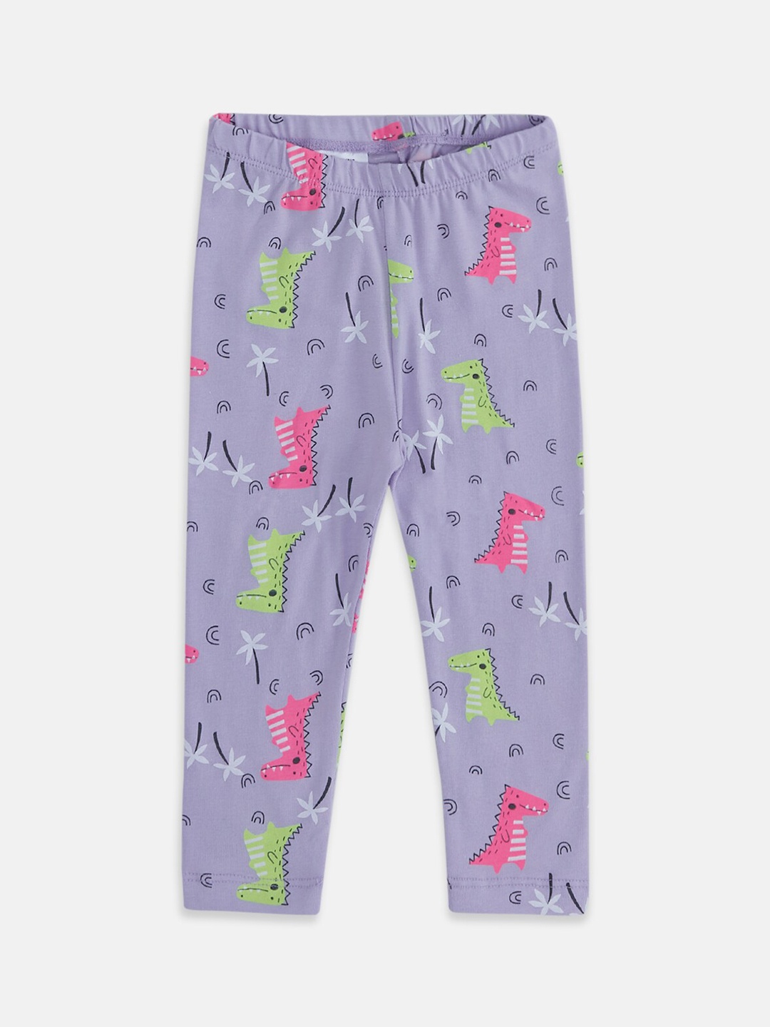 

Pantaloons Baby Girls Printed Churidar Length Leggings, Blue