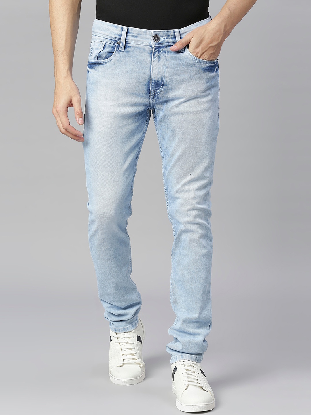

ROCKING SWAMY Men Heavy Fade Stretchable Cotton Jeans, Blue