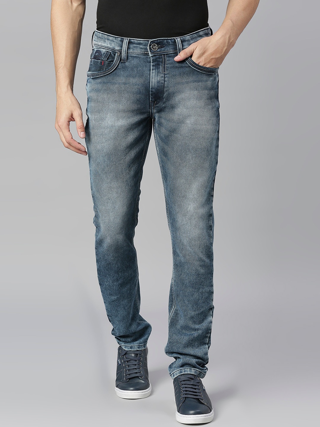 

ROCKING SWAMY Men Blue Slim Fit Heavy Fade Stretchable Cotton Jeans