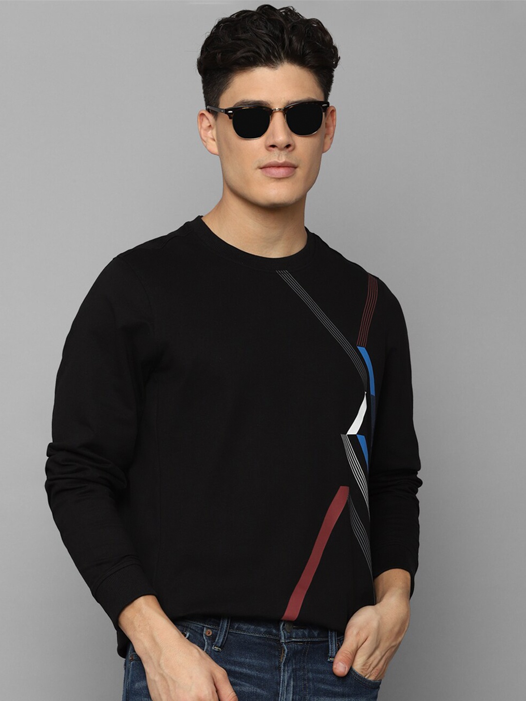 

Louis Philippe Sport Men Cotton Sweatshirt, Black