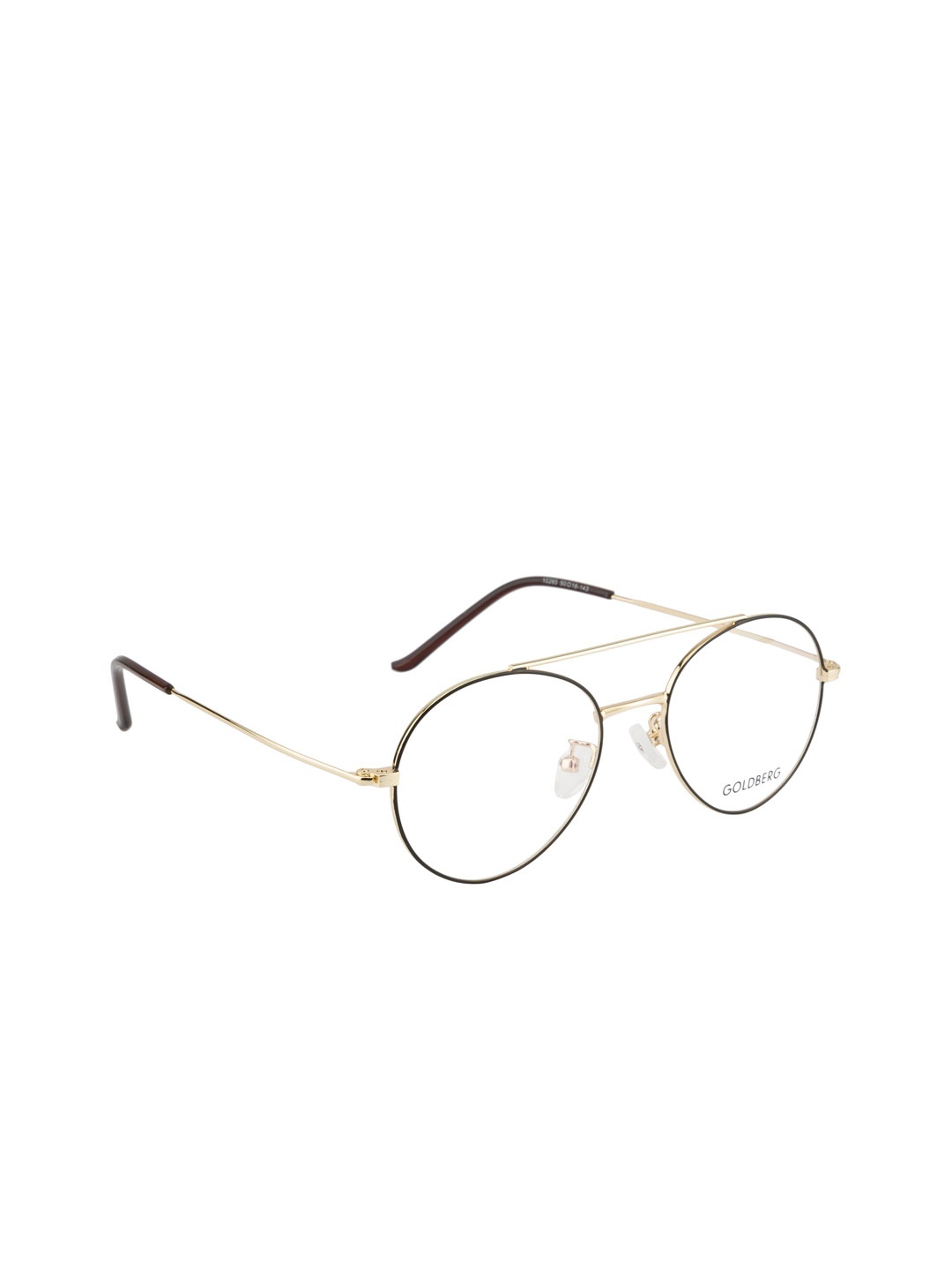 

Gold Berg Unisex Brown & Gold-Toned Oval Frames GB-10265