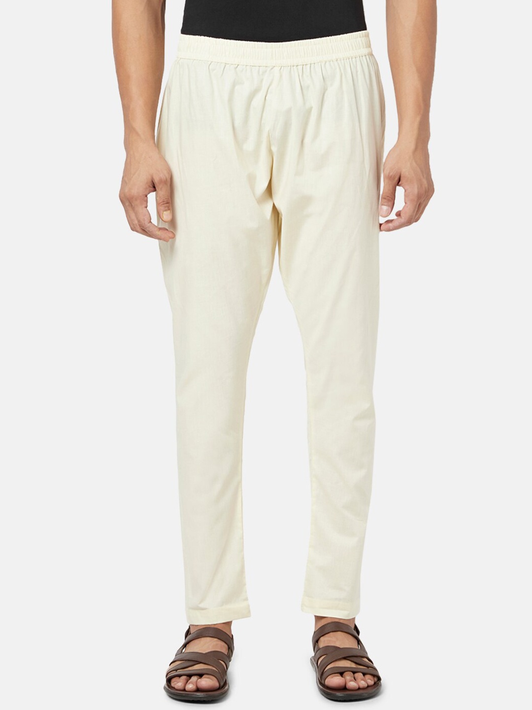 

indus route by Pantaloons Men Cotton Pyjama, Off white