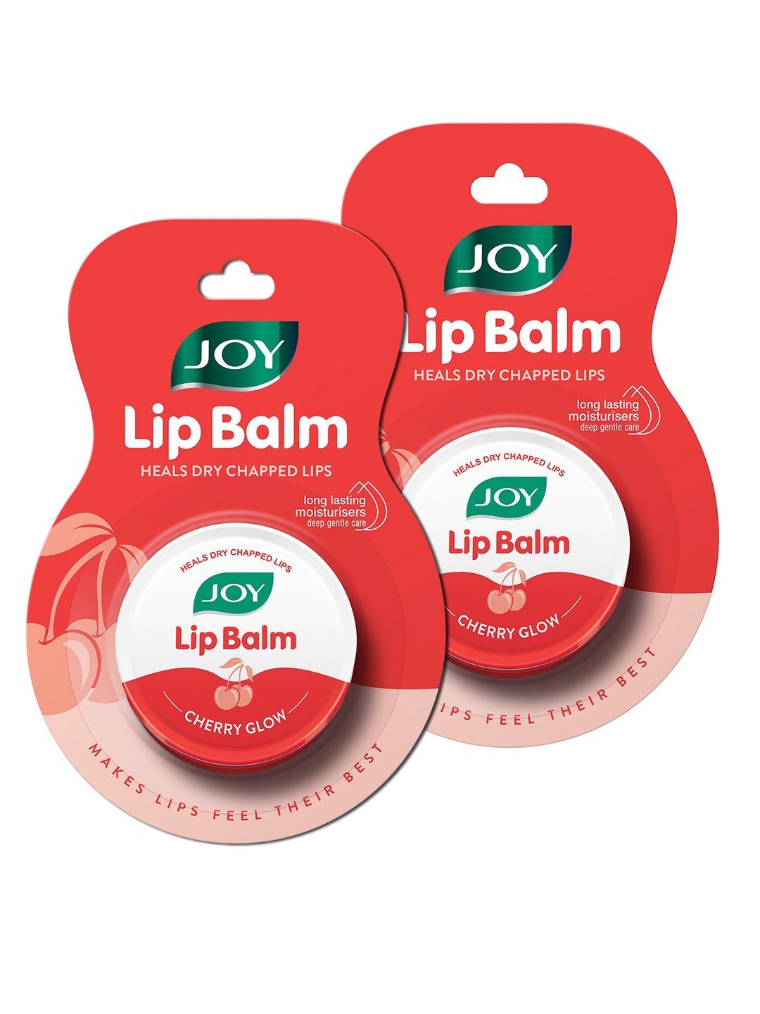 

JOY Set of 2 Long Lasting & Moisturising Lip Balm 18g each - Cherry Glow, Red